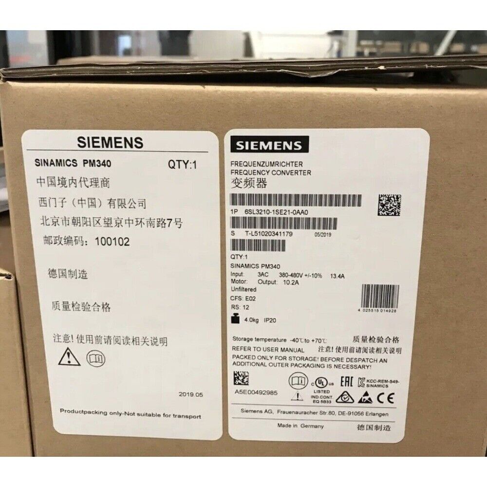 New Siemens 6SL3210-1SE21-0AA0 6SL32101SE210AA0 S120 converter Power Module