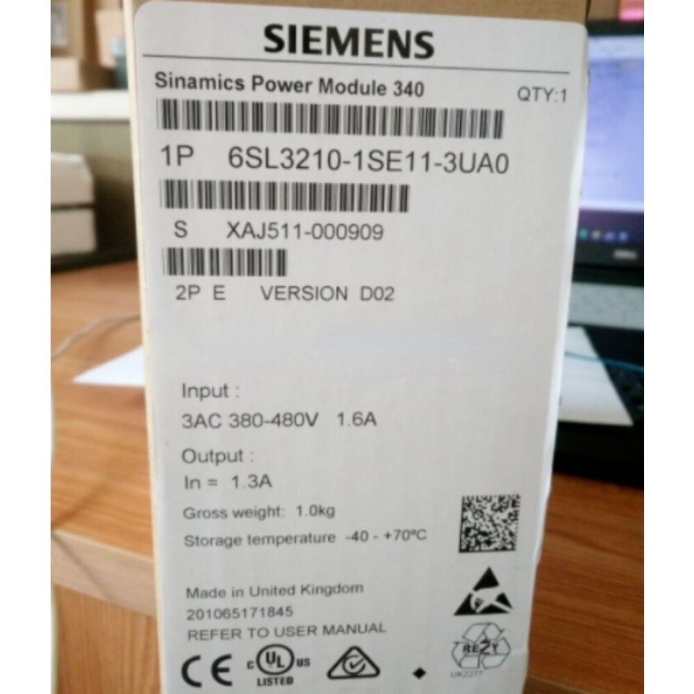 New Siemens converter Power Module PM340 6SL3210-1SE11-3UA0 6SL3 210-1SE11-3UA0