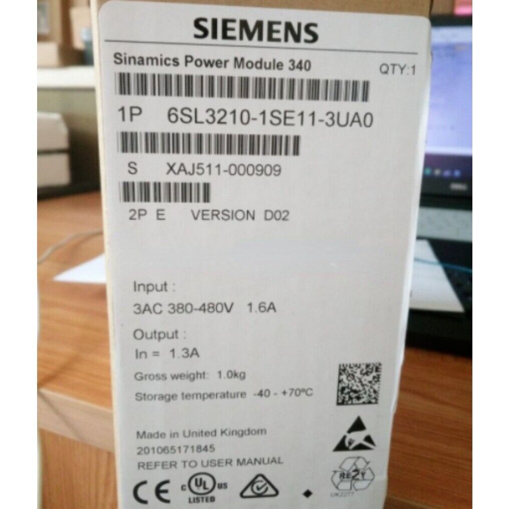 New Siemens converter Power Module PM340 6SL3210-1SE11-3UA0 6SL3 210-1SE11-3UA0