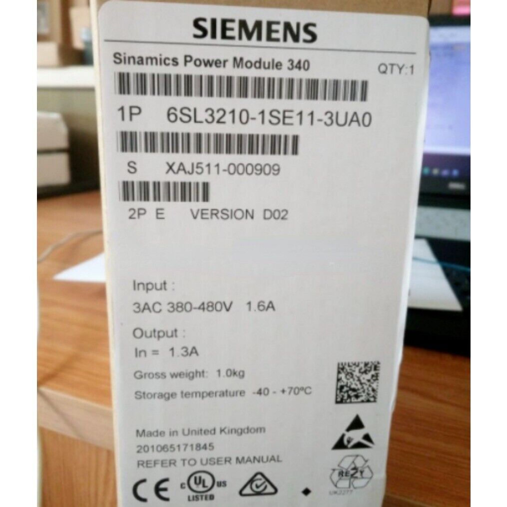New Siemens converter Power Module PM340 6SL3210-1SE11-3UA0 6SL3 210-1SE11-3UA0
