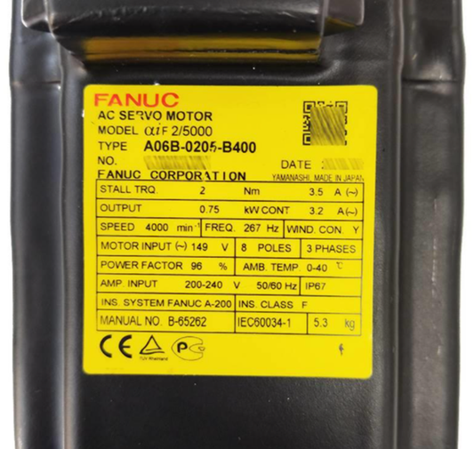 NEW FANUC A06B-0205-B400 Servo Motor DHL / UPS / FedEx