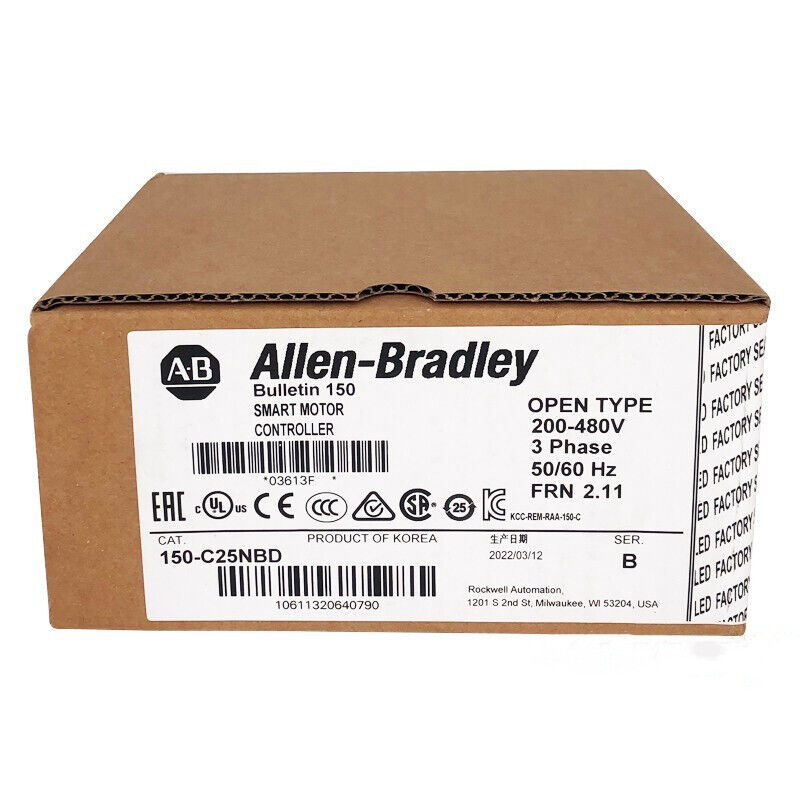 Factory Sealed Allen Bradley 150-C25NBD SMC-3 Smart Motor Controller DHL / UPS / FedEx