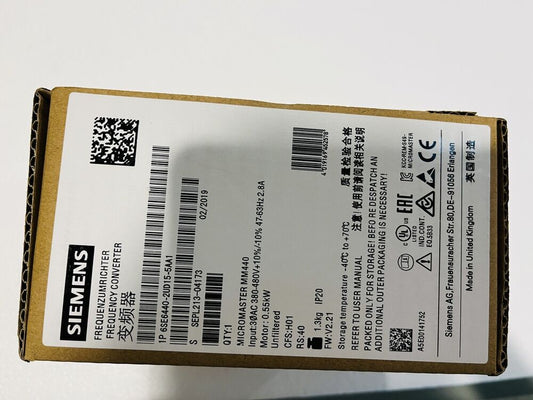 New In Box Siemens 6SE6440-2UD15-5AA1 Inverter In Stock Fast Shipping Fedex / DHL