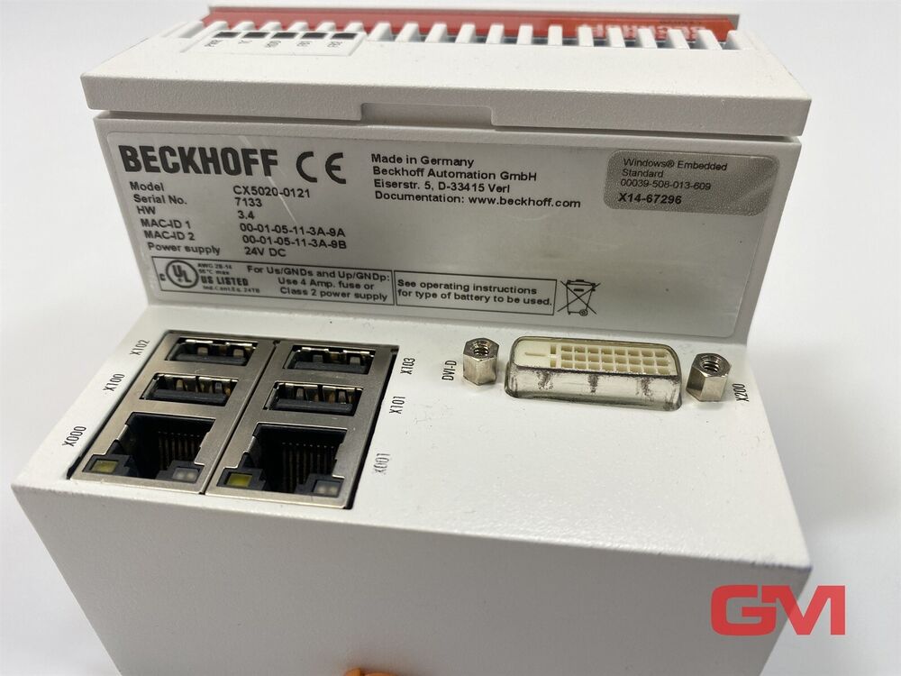 Beckhoff CPU Grundmodul CX5020-0121 CPU Module Embedded-Pc CX5020 Hw 3.4