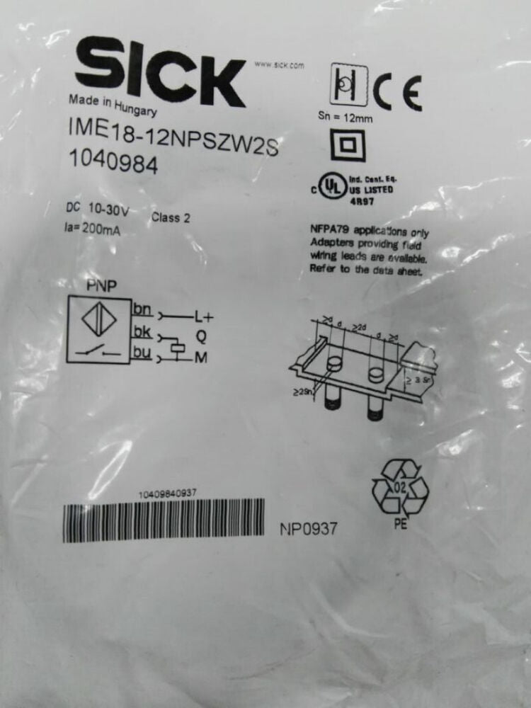 1PC New Sick IME18-12NPSZW2S Proximity Switch IME1812NPSZW2S DHL / UPS / FedEx