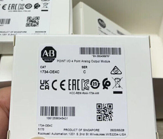 2022 New Factory AB 1734-OE4C SER C POINT I/O 4 Point Analog Output Module DHL / UPS / FedEx