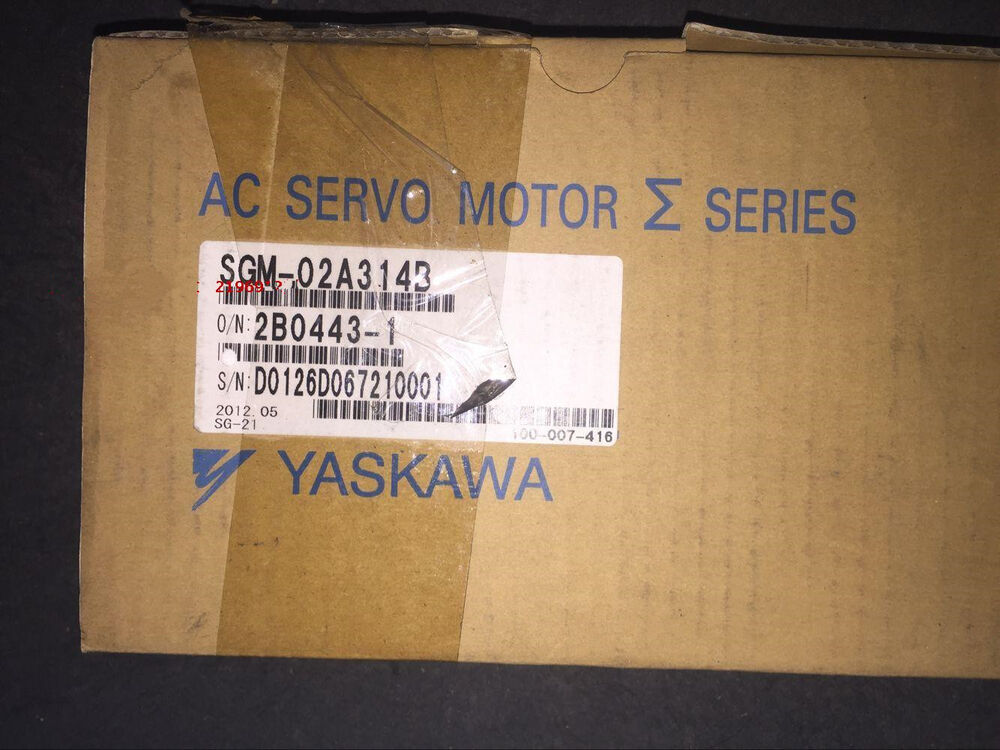 YASKAWA AC SERVO MOTOR SGM-02A314B NEW ORIGINAL FREE EXPEDITED SHIPPING DHL / UPS / FedEx