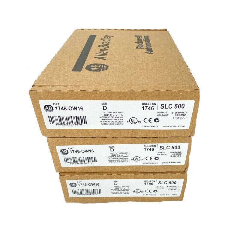 New Allen Bradley 1746-OW16 SLC 500 Ser D PLC Output Module AB 1746-OW16 US DHL / UPS / FedEx