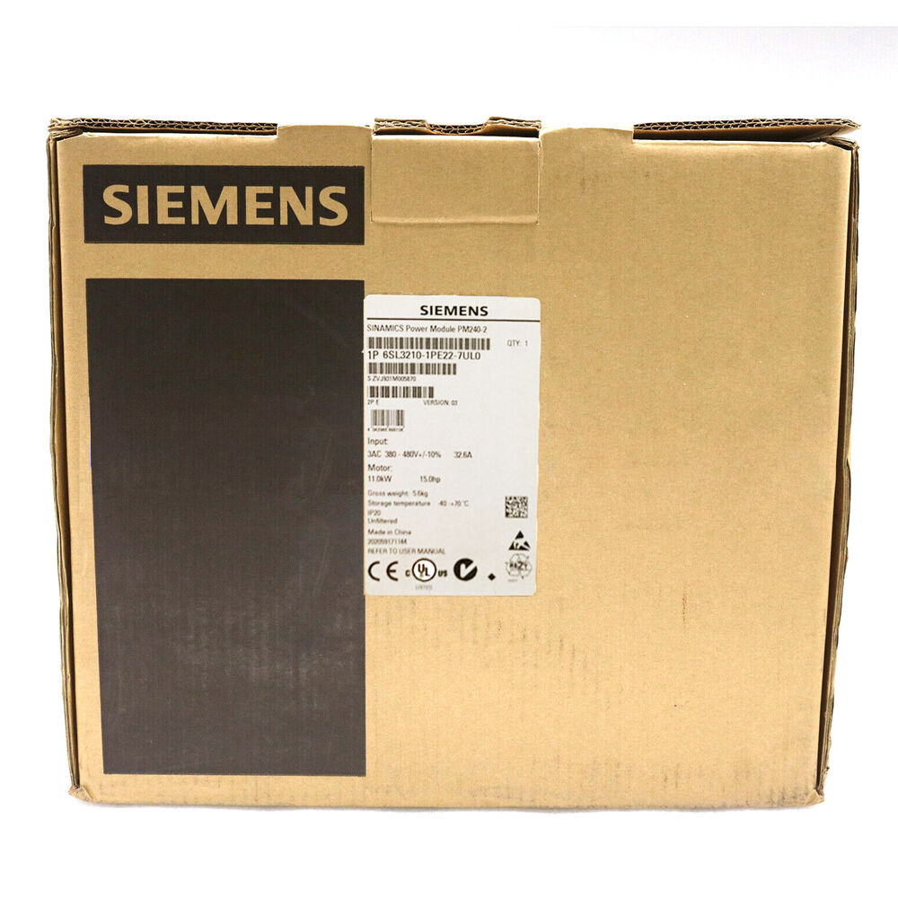 New Siemens SINAMICS PM240-2 Unfiltered 6SL3210-1PE22-7UL0 6SL3 210-1PE22-7UL0