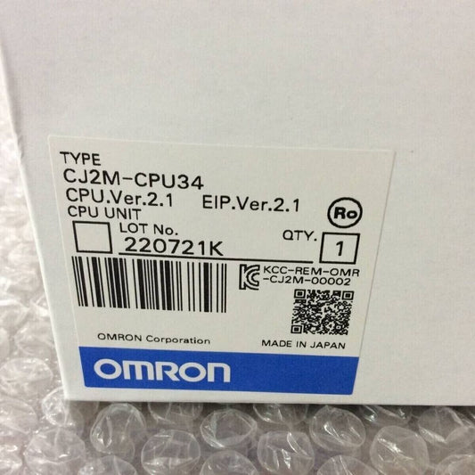 ONE New Omron CJ2M-CPU34 PLC CPU Unit UPS / DHL / Fedex