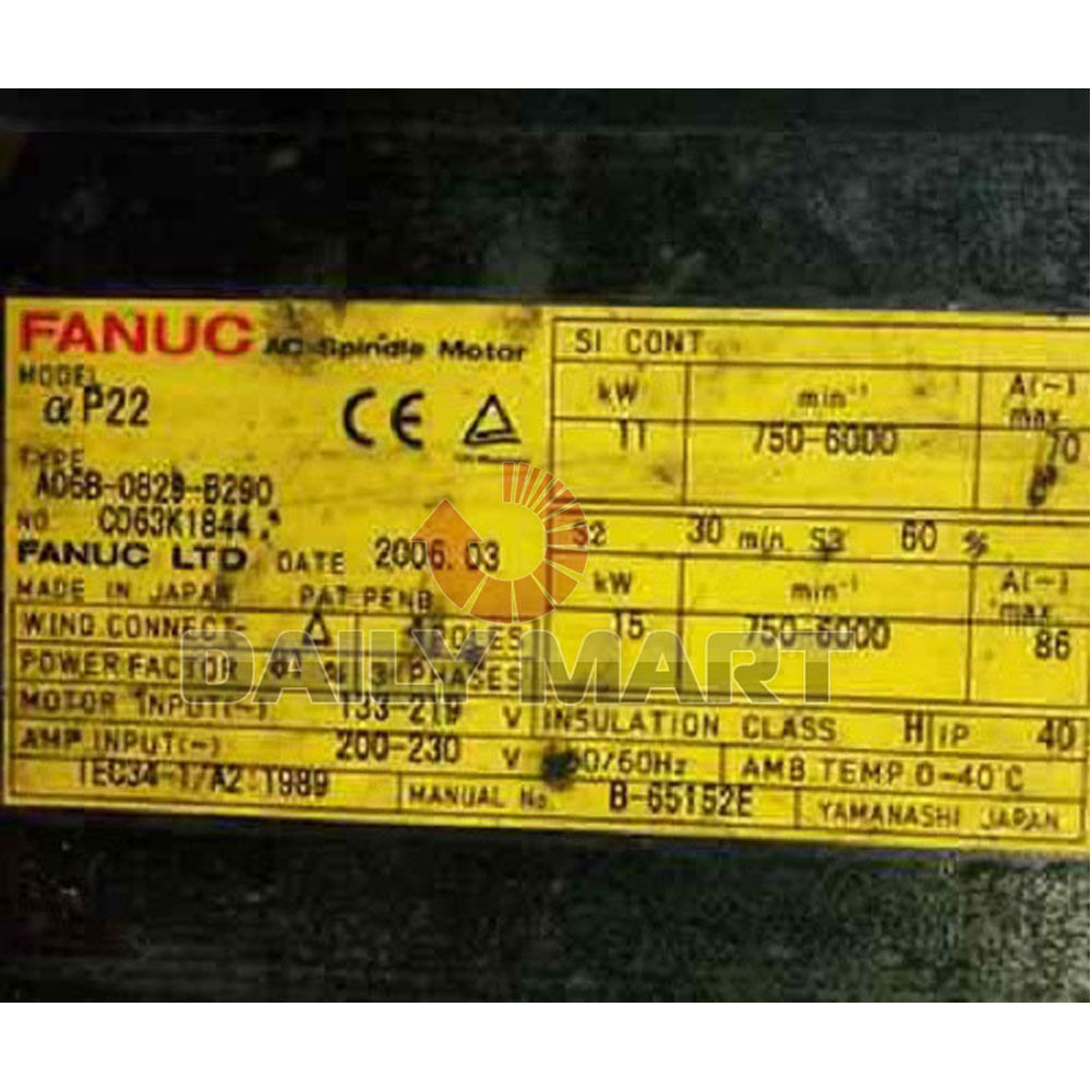 Used FANUC A06B-0829-B290