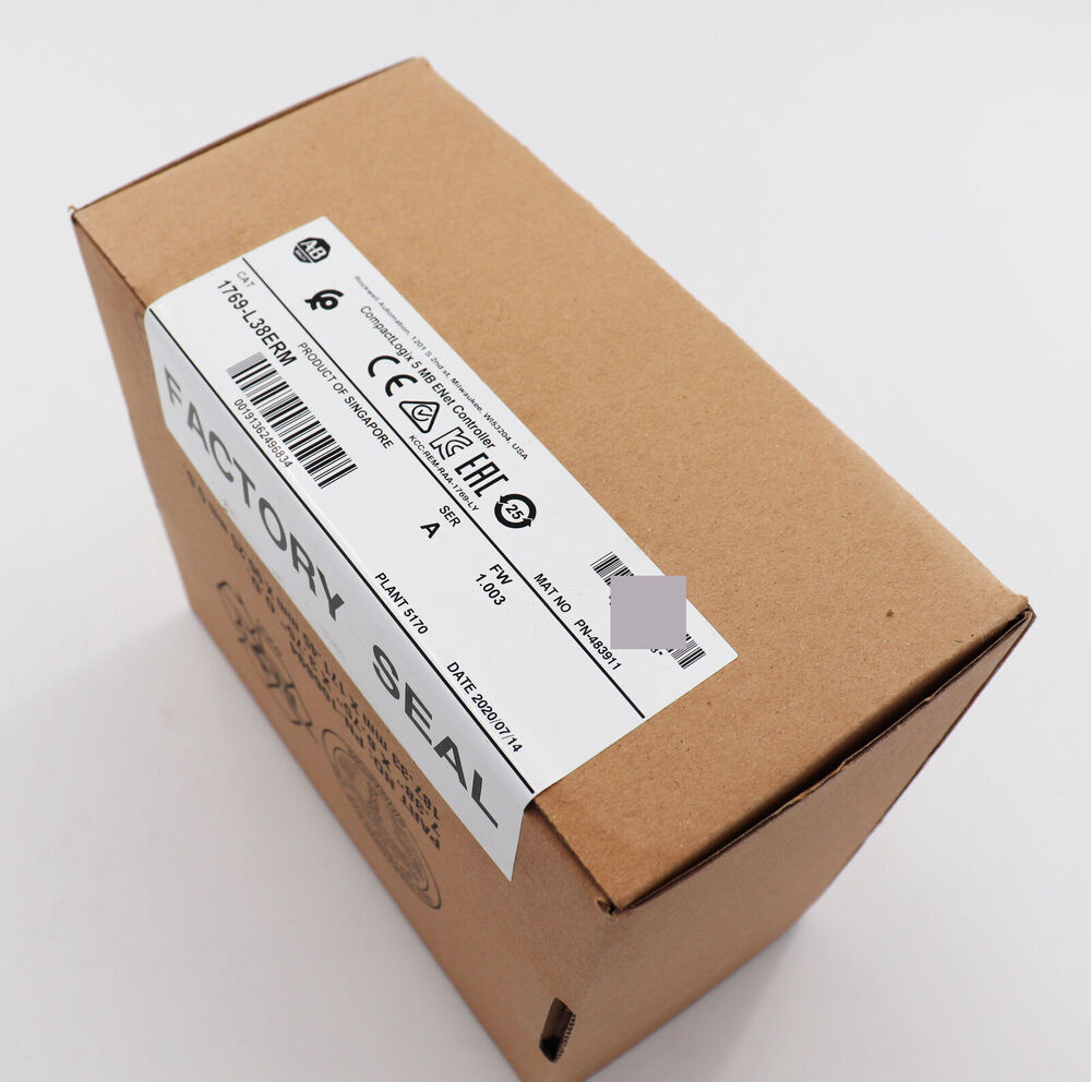 New Factory Sealed Allen-Bradley 1769-L38ERM CompactLogix 1769-L38ERM Free Ship Fedex or DHL