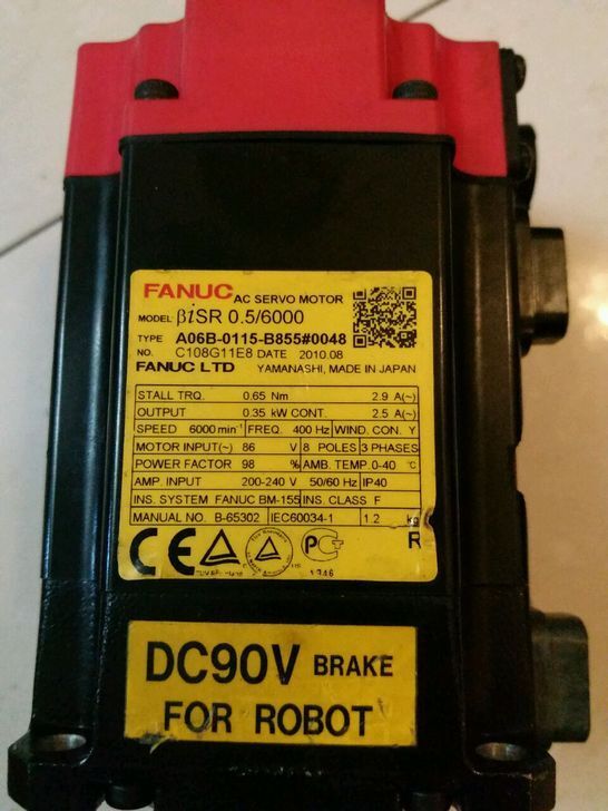 FANUC A06B-0115-B855#0048 Servo Motor A06B0115B855#0048 Expendited ShippingDHL / UPS / FedEx