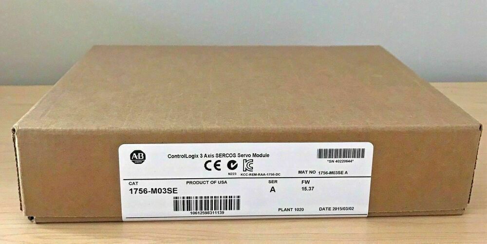 New Factory Sealed AB 1756-M03SE / A ControlLogix 3 Axis SERCOS Interface Module DHL / UPS / FedEx