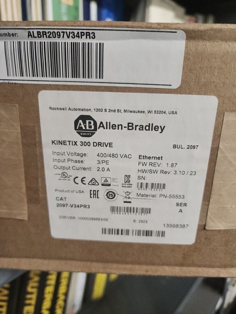 New Factory Sealed Allen Bradley 2097-V34PR3 Kinetix 350 Servo Driver UPS / DHL / Fedex