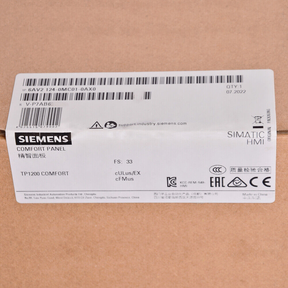 New Siemens 6AV2124-0MC01-0AX0 Touch Screen 6AV2 124-0MC01-0AX0 US