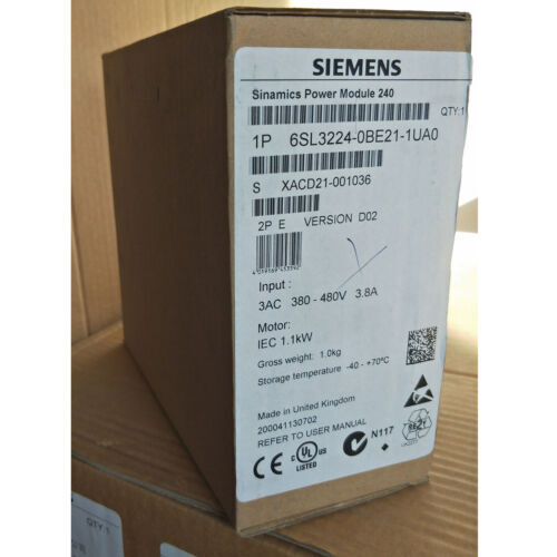 New Siemens 6SL3 224-0BE21-1UA0 6SL3224-0BE21-1UA0 G120 PM 240 Power Module