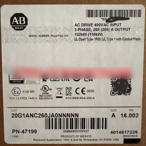 1PC Brand New 20G1ANC260JA0NNNNN Allen Bradley 20G1ANC260JA0NNNNN Free Shipping Fedex or DHL