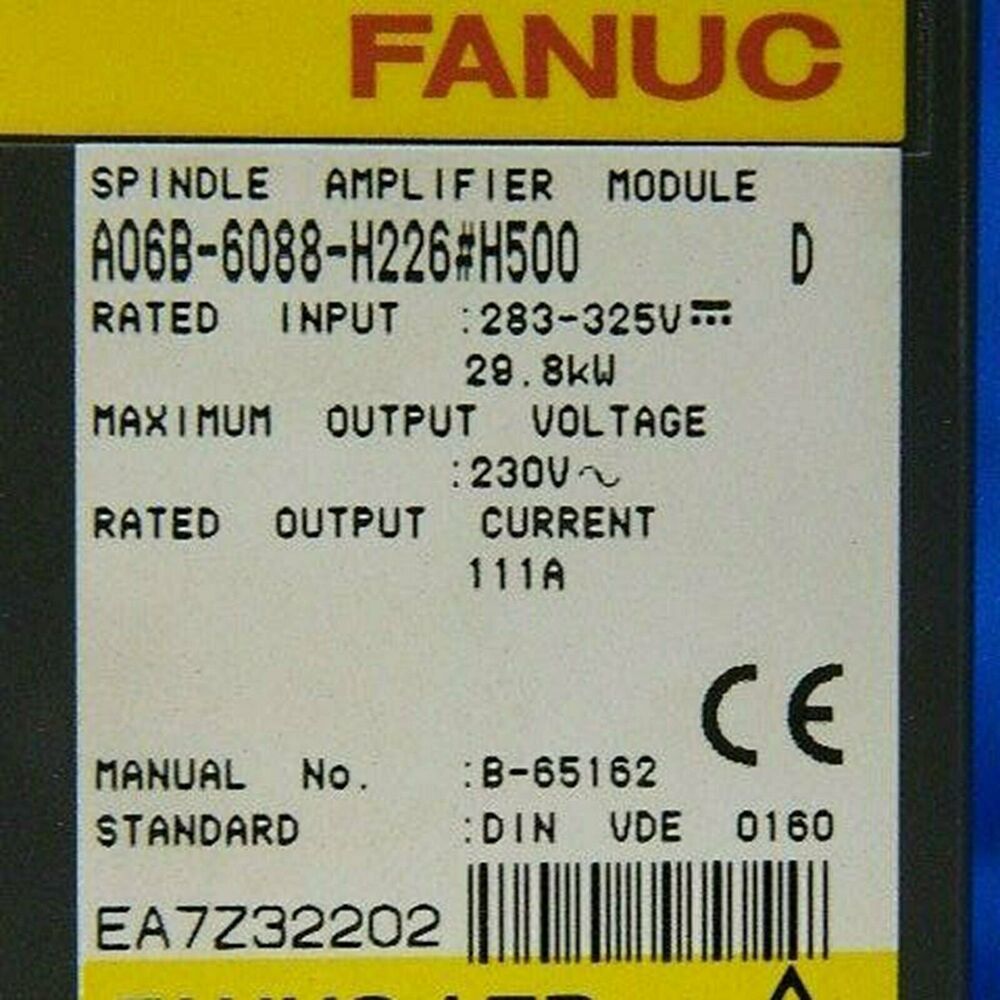 FANUC A06B-6088-H226#H500 Servo Drive A06B6088H226H500 Refurbished Fast Ship DHL / UPS / FedEx