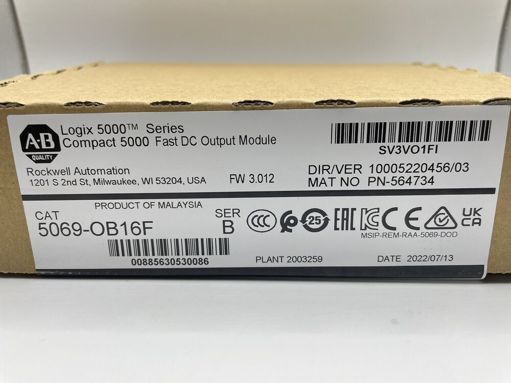 2022 New Sealed Allen Bradley 5069-OB16F /B Compact I/O 24V DC Output 5069OB16F DHL / UPS / FedEx