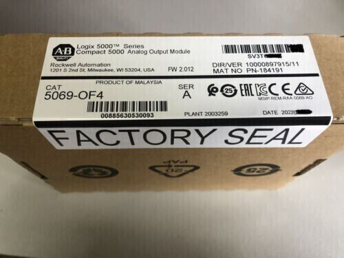 Allen-Bradley 5069-OF4 /A CompactLogix 5000 Analog Output Module PLC AB 5069OF4 Fedex or DHL