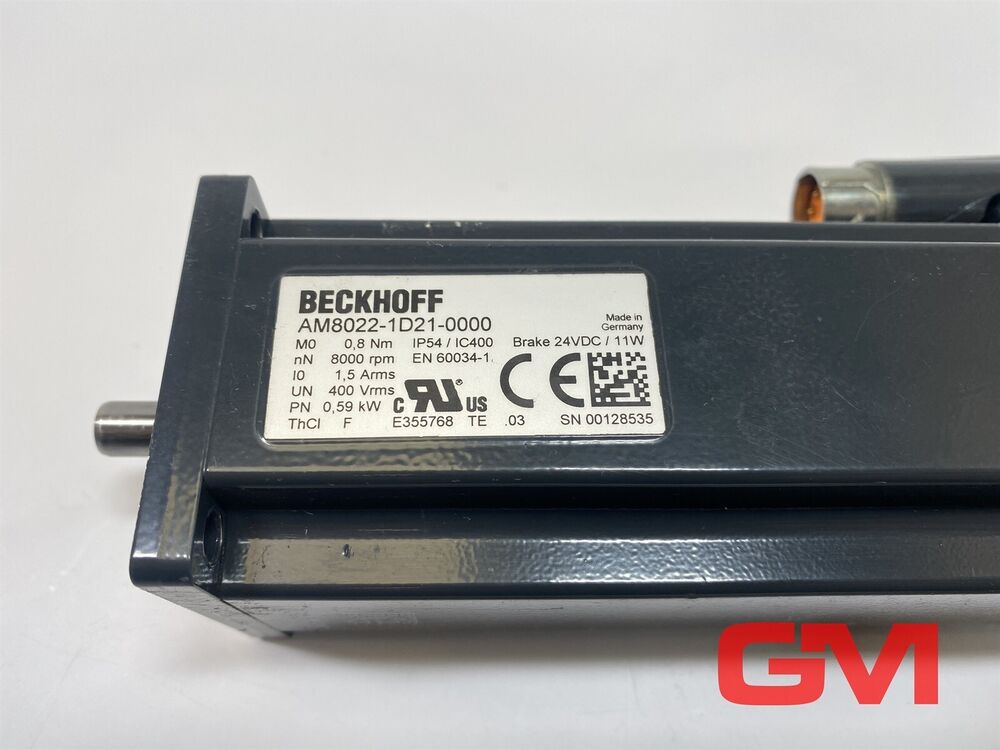 Beckhoff Servo Motor AM8022-1D21-0000 Synchronous AM8022 8000rpm 0,59kW 0,80nM