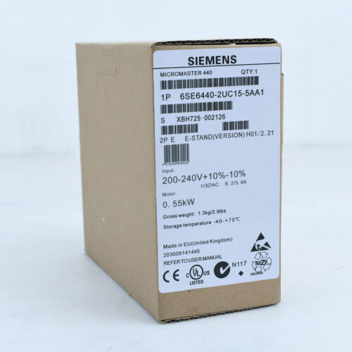 New Siemens 6SE6440-2UC15-5AA1 6SE6 440-2UC15-5AA1 MICROMASTER440 without filter