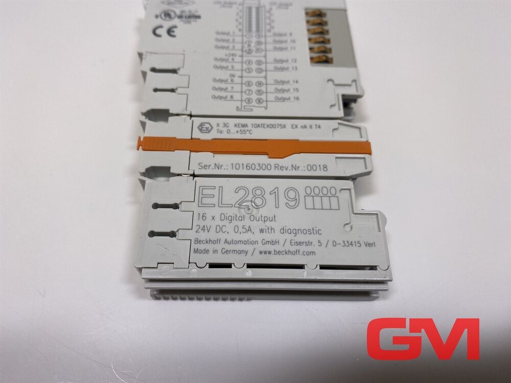 Beckhoff Busklemme EL2819 Ethercat Clamp 16-Kanal-Digital-Ausgang Output Module