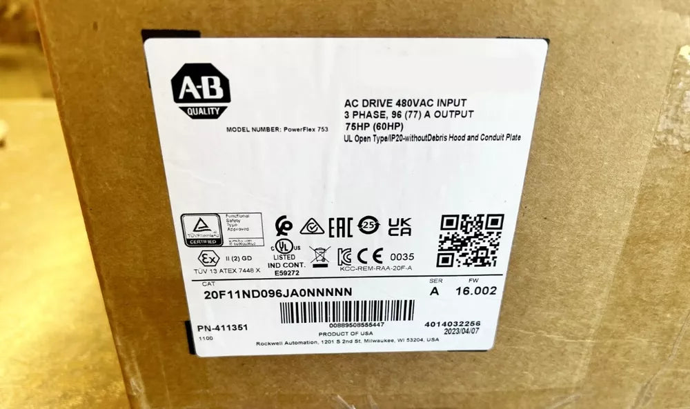 Allen Bradley 20F11ND096JA0NNNNN FREE SHIPPING BRAND NEW 20F11ND096JA0NNNNN DHL / UPS / FedEx