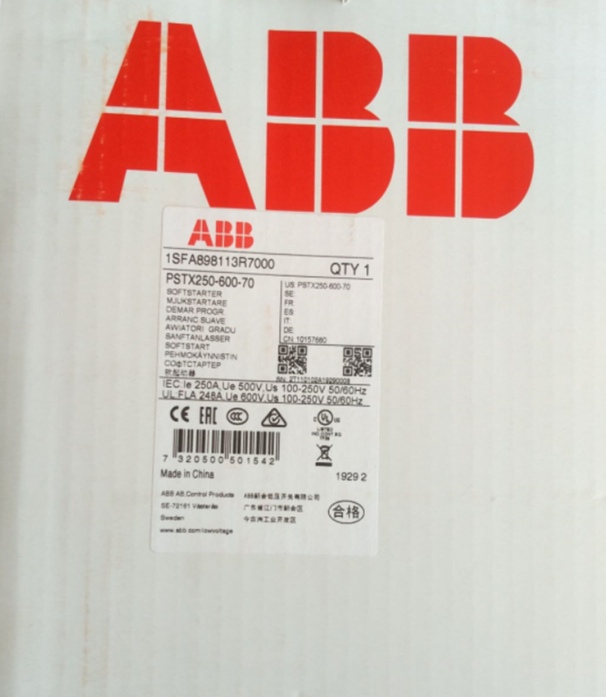 NEW ABB PSTX250-600-70 1SFA898113R7000 Soft Starter UPS / DHL / Fedex