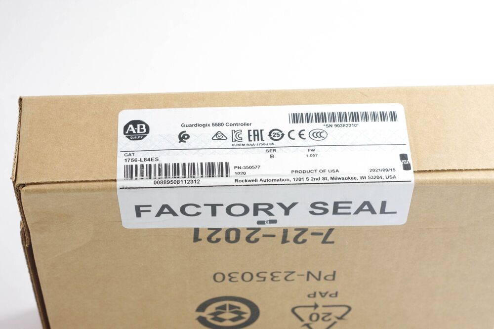 2023 Allen Bradley 1756-L84ES /B GuardLogix5580 Processor - New Surplus (Sealed) DHL / UPS / FedEx