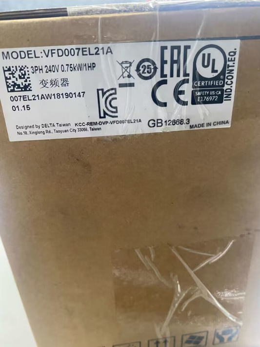 1PC New Delta VFD007EL21A 750W 220V Inverter Expedited Shipping DHL / UPS / FedEx