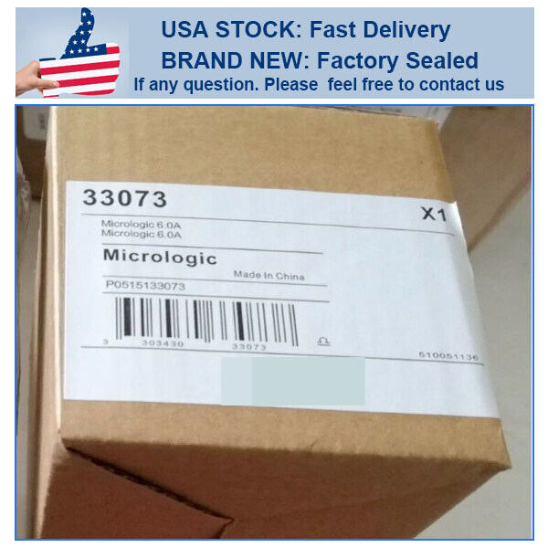 33073 100% New Original Schneider 33073 Micrologic 6.0A in box 33073 UPS / DHL / Fedex