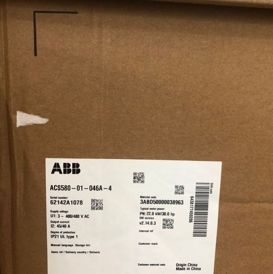 ACS580-01-046A-4 brand new ABB frequency converter with box, free shipping UPS / DHL / Fedex