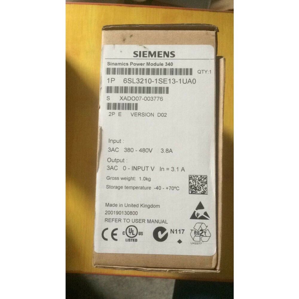 New Siemens 6SL3210-1SE13-1UA0 converter Power Module PM340 6SL3 210-1SE13-1UA0