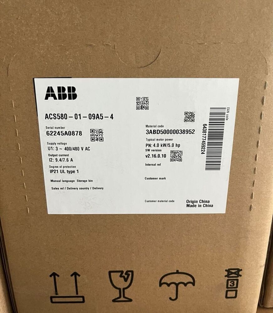 ACS580-01-09A5-4 brand new ABB frequency converter with box, free shipping