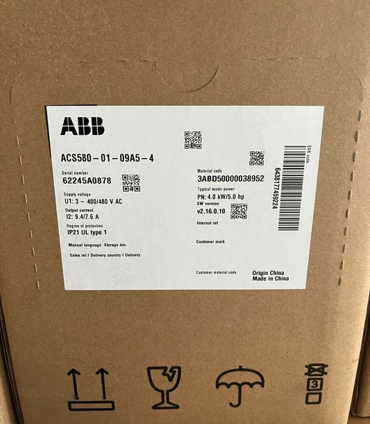 ACS580-01-09A5-4 brand new ABB frequency converter with box, free shipping