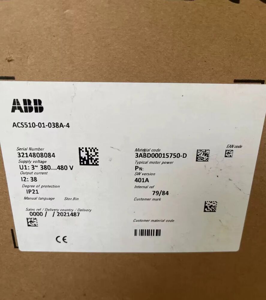 ACS510-01-038A-4 brand new ABB frequency converter with box, free shipping UPS / DHL / Fedex