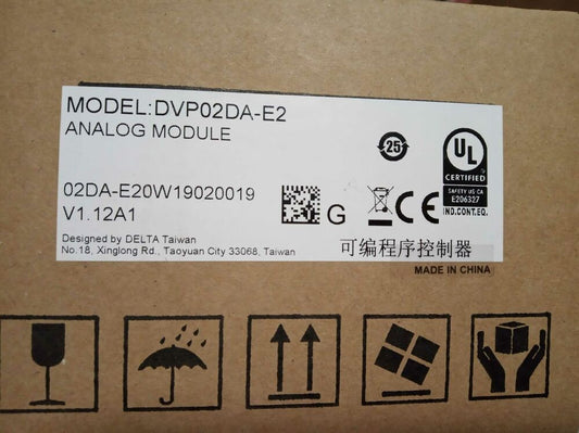 1PC New Delta DVP02DA-E2 Series Analog Expansion Module Expedited Shipping DHL / UPS / FedEx