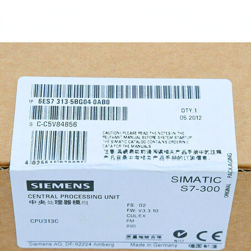 1 PCS Brand New Siemens 6ES7313-5BG04-0AB0 6ES7 313-5BG04-0AB0 Unopened In Stock