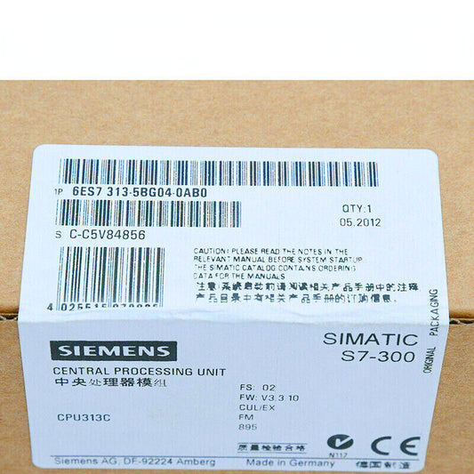 1 PCS Brand New Siemens 6ES7313-5BG04-0AB0 6ES7 313-5BG04-0AB0 Unopened In Stock