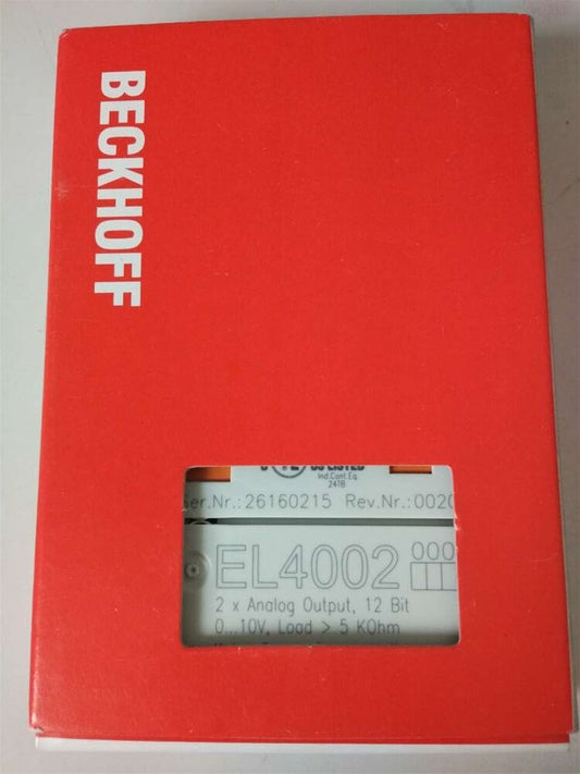 Beckhoff EL4002 PLC Module EL 4002 New In Box Expedited Shipping 1PC DHL / UPS / FedEx