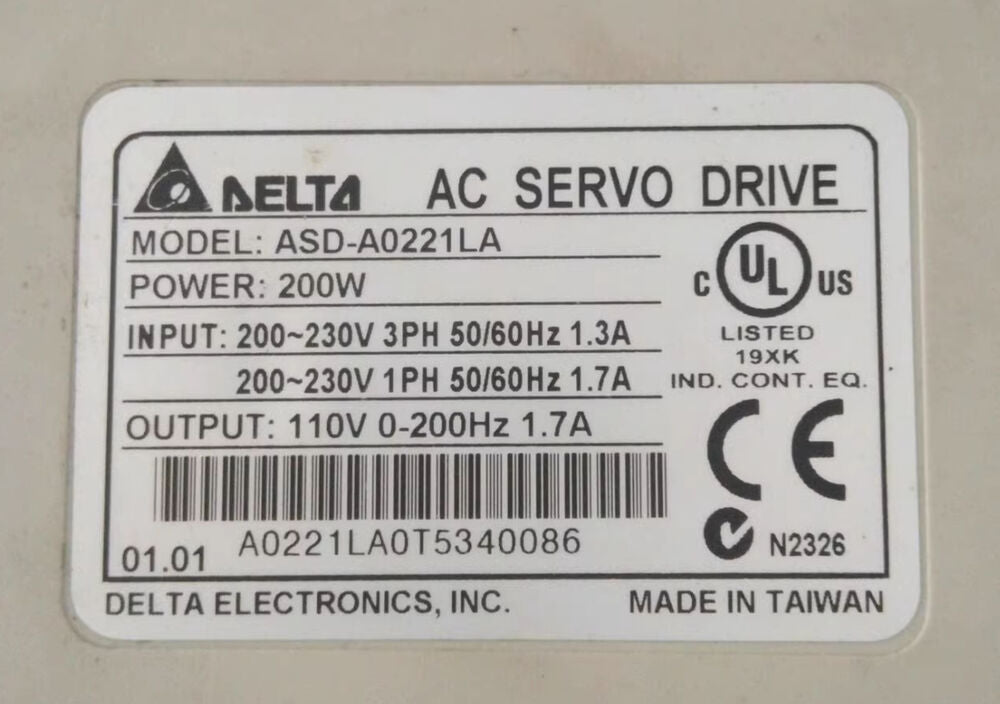 1PC New Delta ASD-A0221LA Servo Driver ASDA0221LA Expedited Shipping DHL / UPS / FedEx