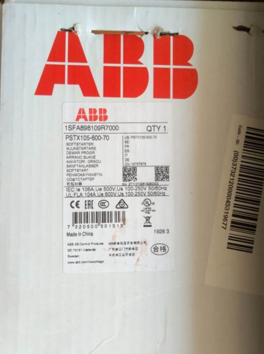 NEW ABB PSTX105-600-70 1SFA898109R7000 Soft Starter DHL / UPS / FedEx