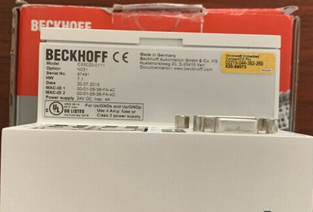 NEW BECKHOFF CX5020-0111 CPU Module DHL / UPS / FedEx