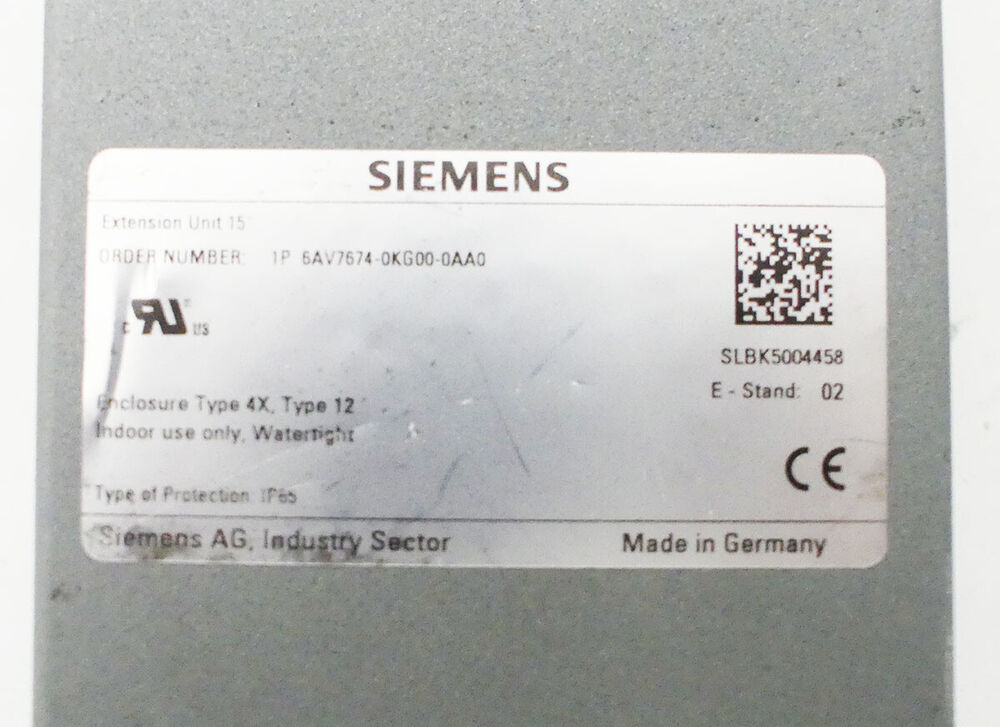 SIEMENS 6AV7674-0KG00-0AA0 6AV7 674-0KG00-0AA0 Extension Unit FS: 02 -unused--  UPS /  Fedex / DHL