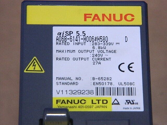 FANUC A06B-6141-H006 #H580 REFURBISHED SPINDLE MODULE UPS / DHL / Fedex