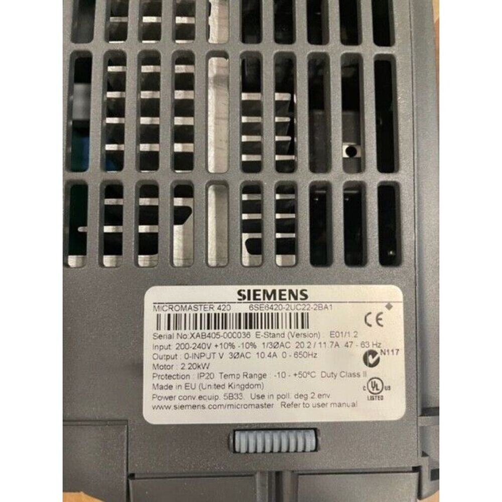 New Siemens 6SE6420-2UC22-2BA1 MICROMASTER420 without filter 6SE6 420-2UC22-2BA1