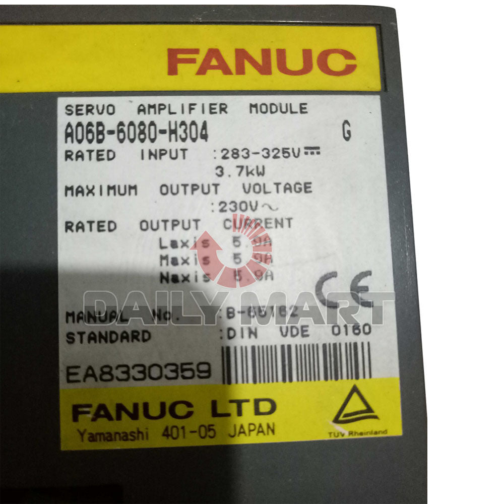 Used Fanuc Drive A06B-6080-H304