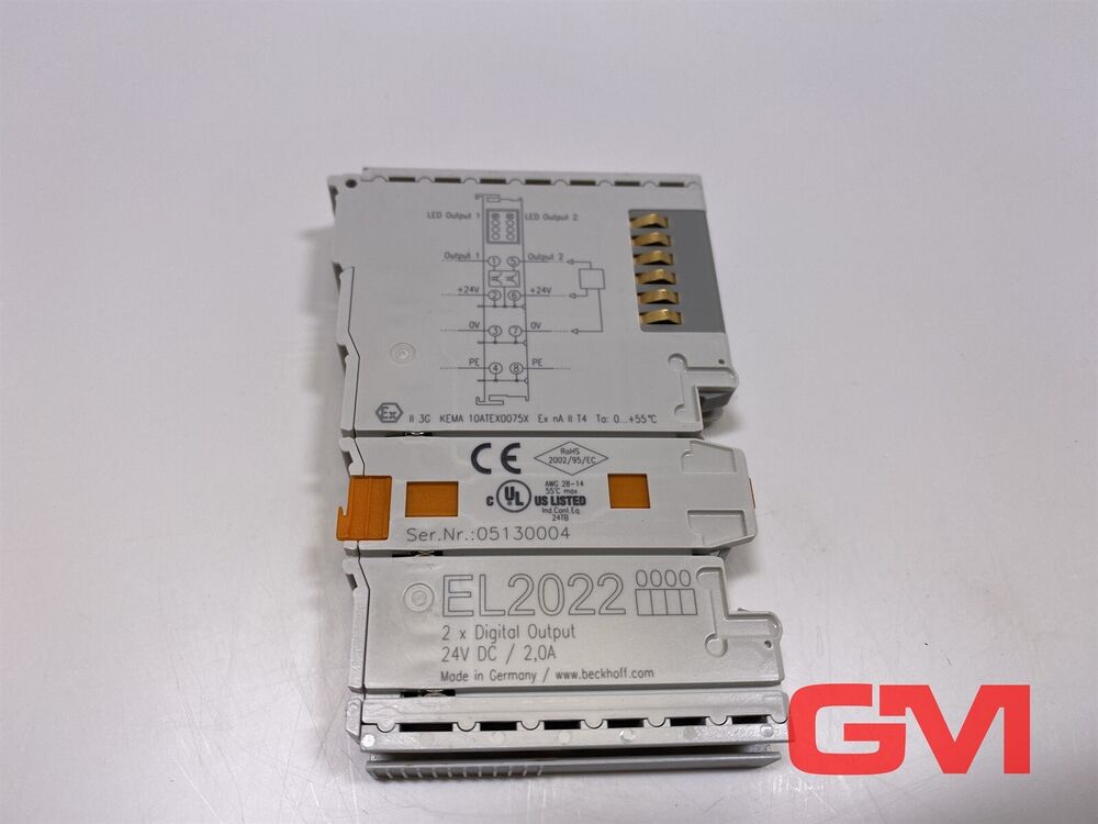 Beckhoff Ethercat - Terminal EL2022 Terminal 2-Kanal-Digital-Ausgang 24V Dc 2,0A